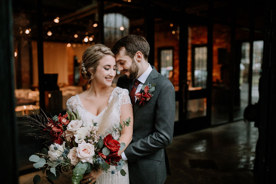 Meghan & James | A Winter's Day Casts Dramatic Light, and Romance, on the Shadowy Corners of Mt. Washington Mill's Dye House in Baltimore, MD
